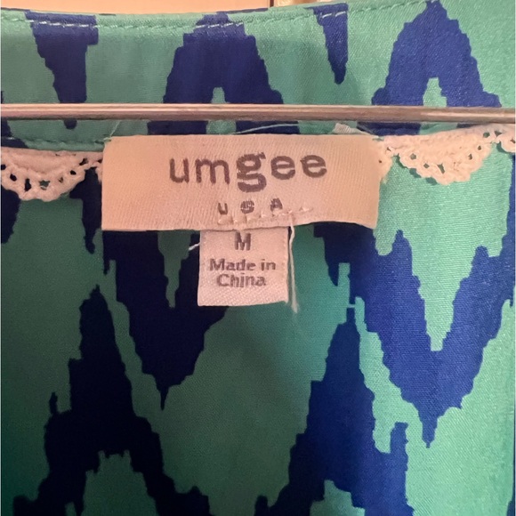 Umgee  turquoise, and Navy dress. Size medium - Picture 2 of 3